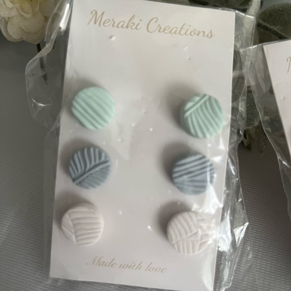 Pastel Stud Earrings Set